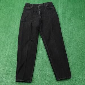 Vintage Levi's Jeans Womens 12 S Black High Rise Tapered USA 30x28‎ 14551-0260